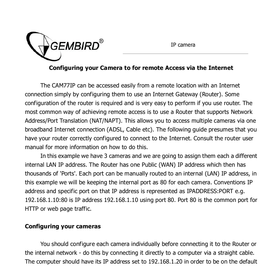 Gembird CAM77IP User Manual | Page 40 / 43