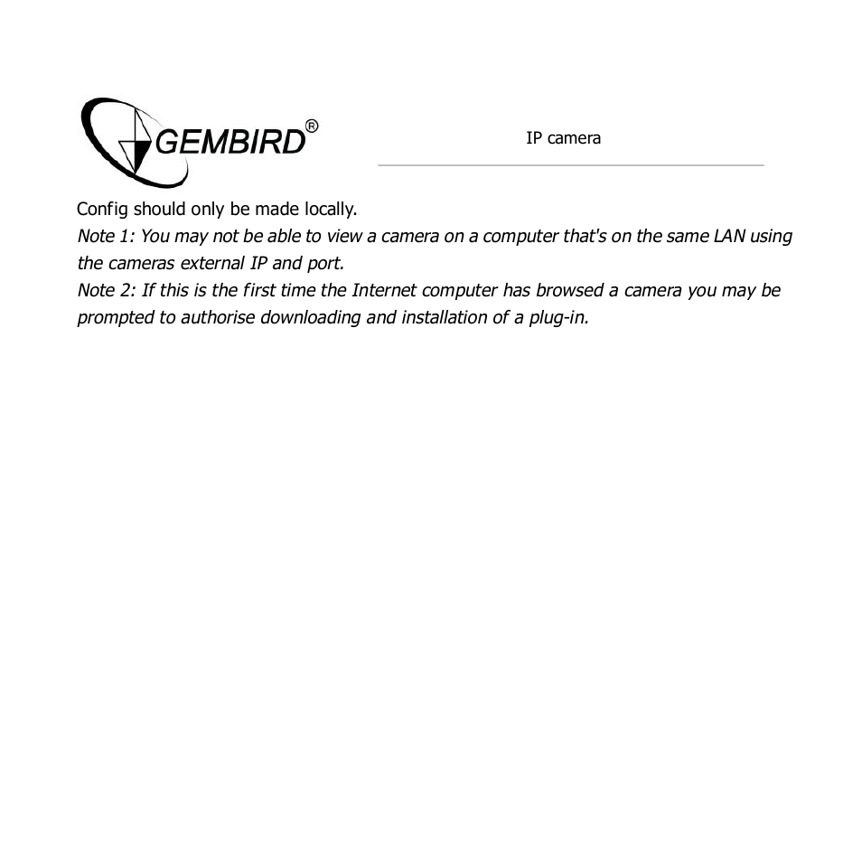 Gembird CAM77IP User Manual | Page 43 / 43