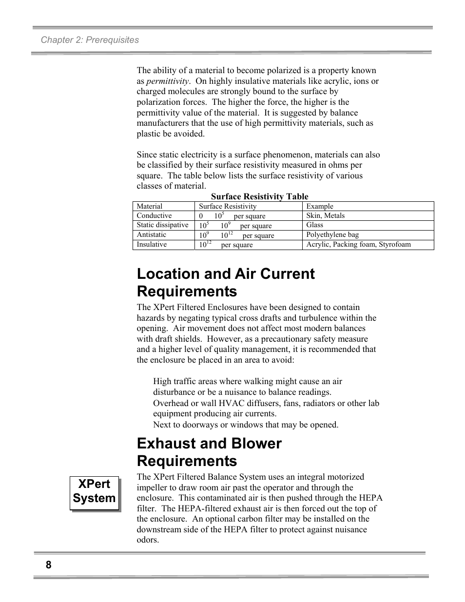 Location and air current requirements, Exhaust and blower requirements, Xpert system | Gentek 3940302 User Manual | Page 13 / 101