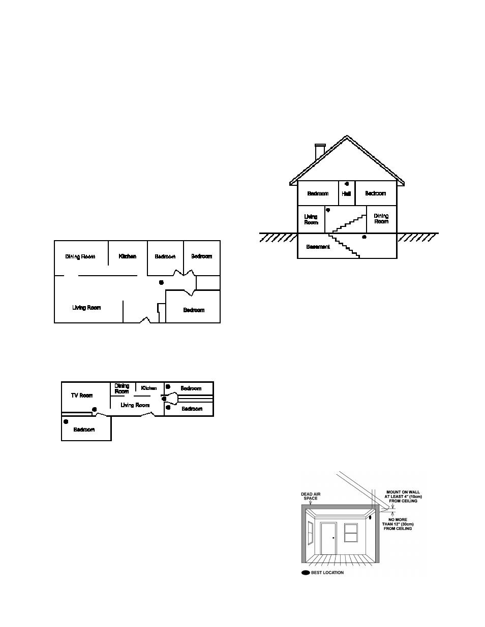 Placement of smoke alarms, Important consideration, Mounting location | Gentek 710LS User Manual | Page 3 / 5