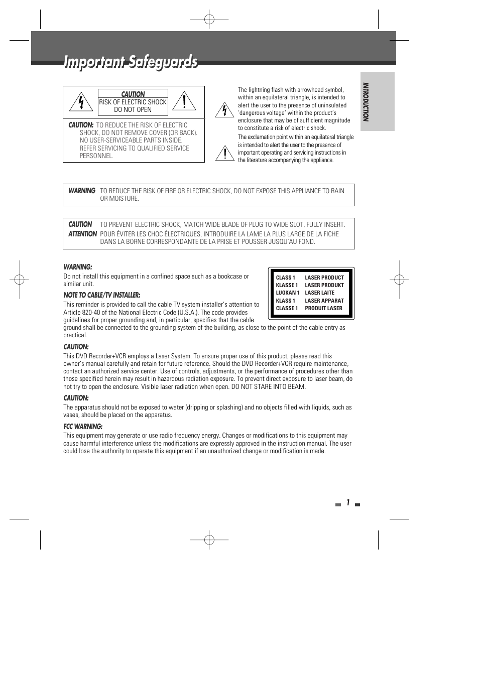 Important safeguards | Go-Video VR2945 User Manual | Page 2 / 67