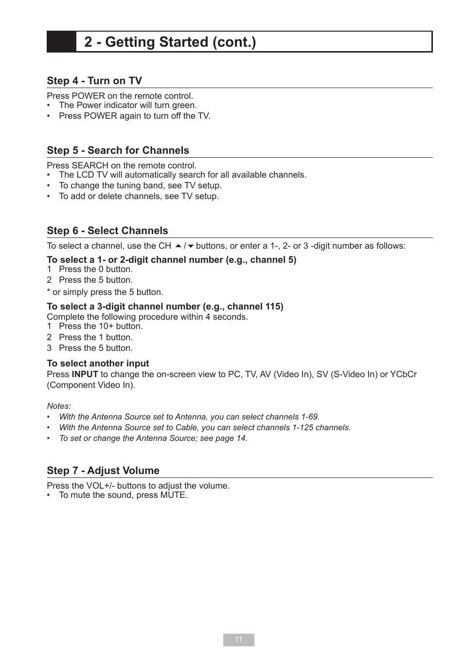 2 - getting started (cont.) | Go-Video T2040 User Manual | Page 11 / 22