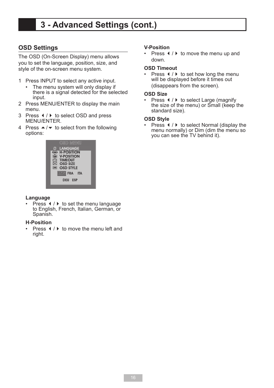 3 - advanced settings (cont.) | Go-Video T2040 User Manual | Page 16 / 22