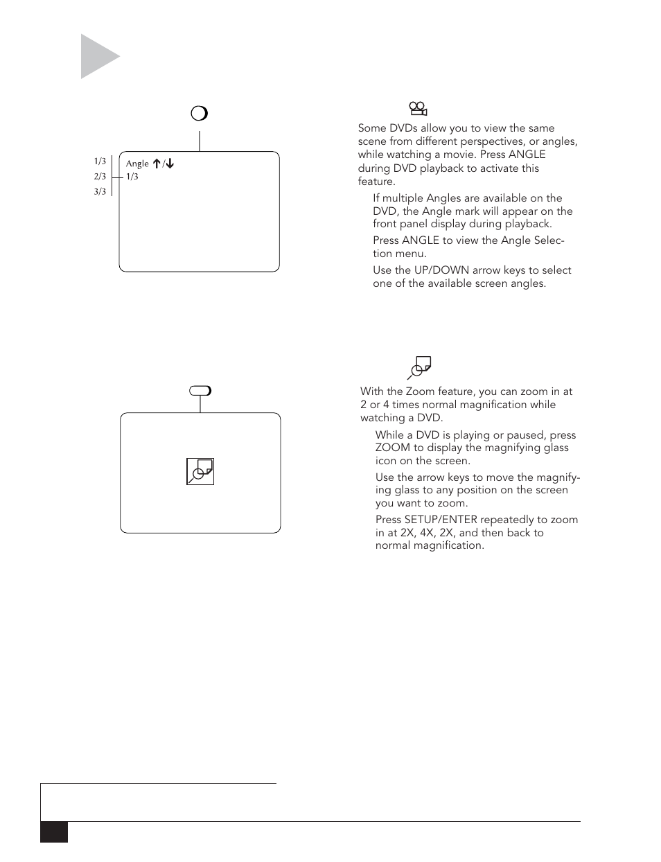 Angle/zoom | Go-Video DVR 4550 User Manual | Page 22 / 72