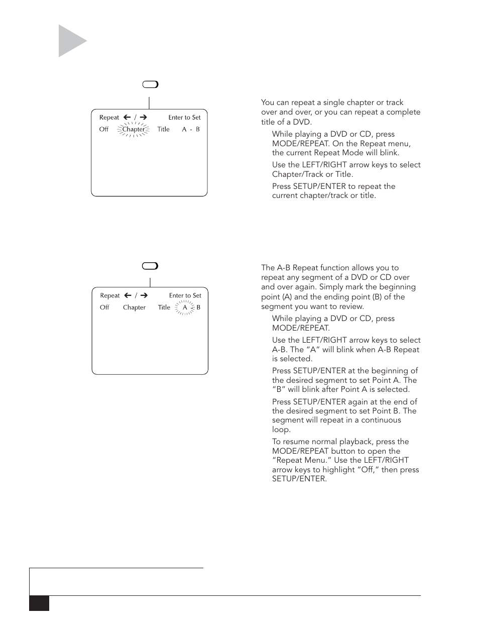 Repea t fea tures | Go-Video DVR 4550 User Manual | Page 24 / 72