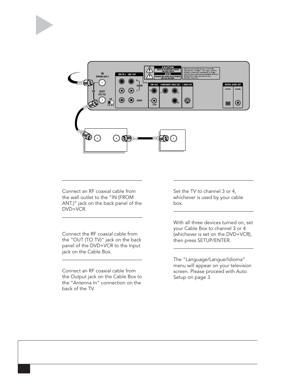 Al terna tive cable box hookup | Go-Video DVR 4550 User Manual | Page 48 / 72