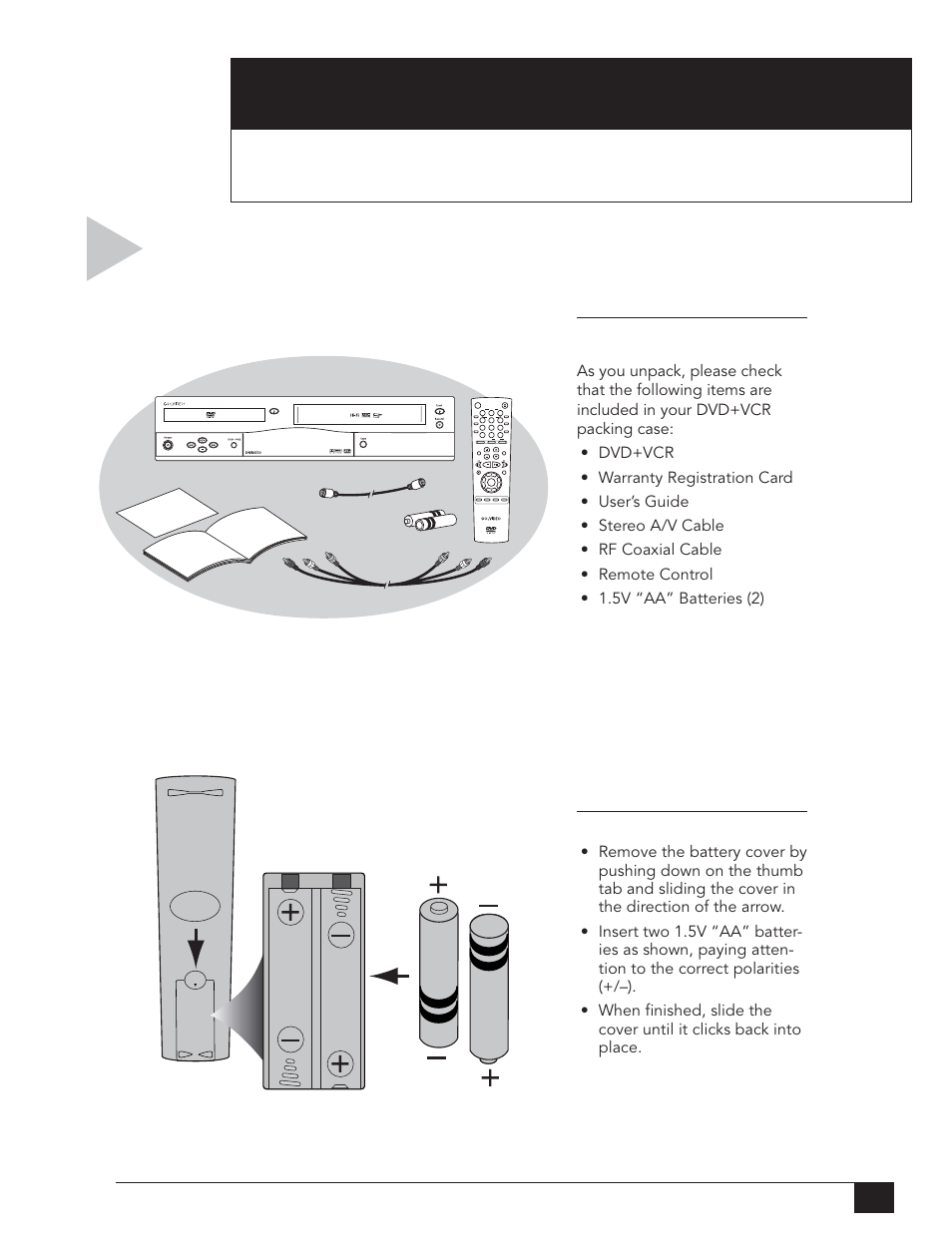 Unp acking | Go-Video DVR 4550 User Manual | Page 7 / 72