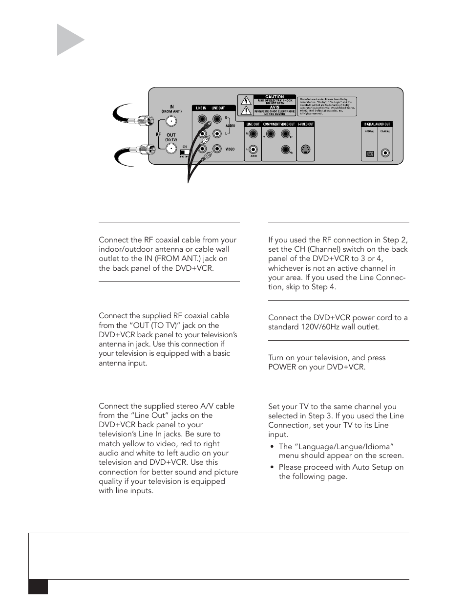 Basic connections | Go-Video DVR 4550 User Manual | Page 8 / 72