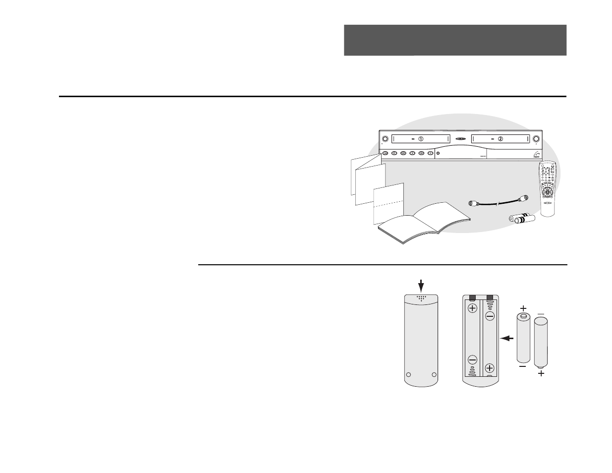 1 - basic connections, First things first, Unpack your dual-deck vcr | Insert remote control batteries | Go-Video DDV9355 User Manual | Page 10 / 106