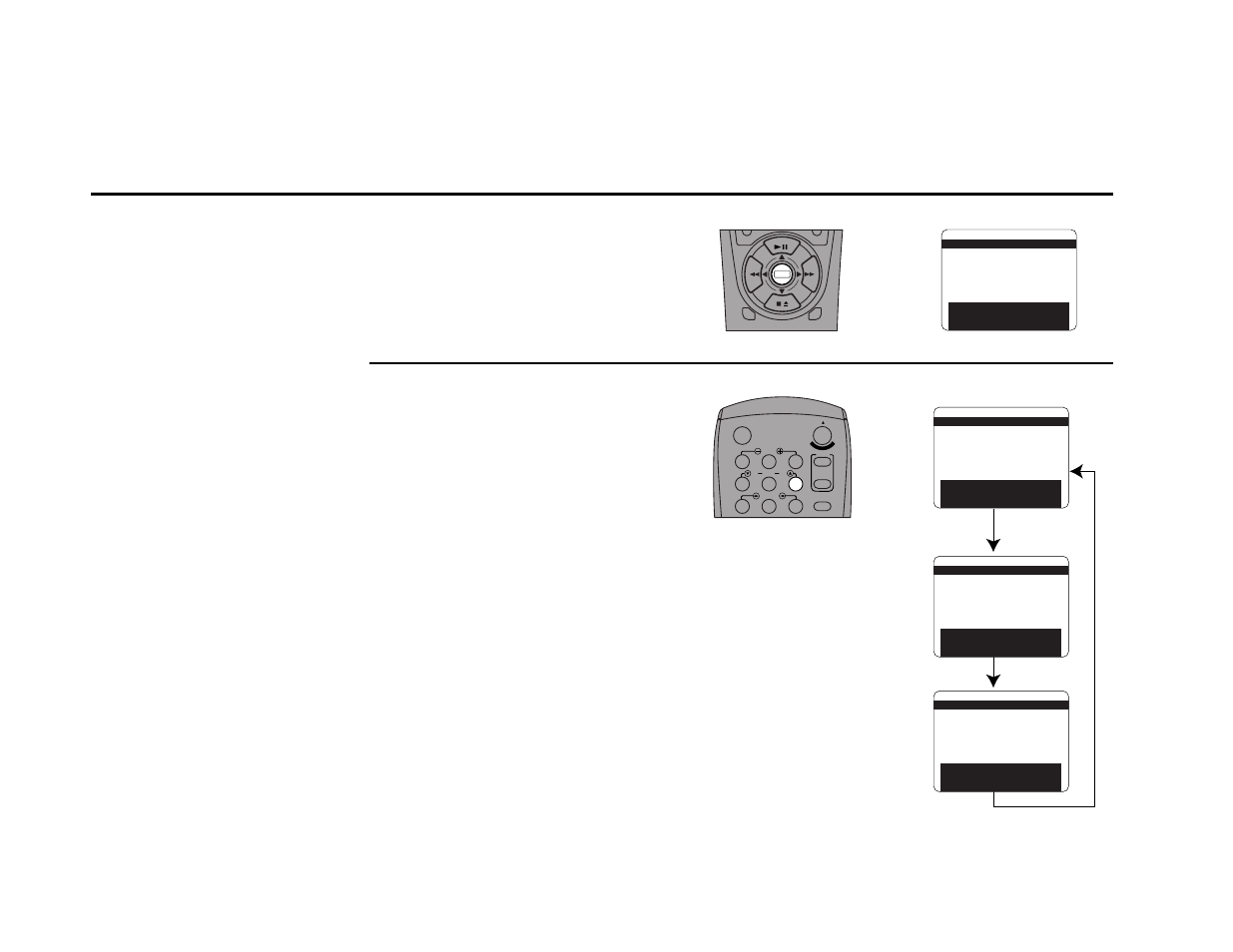 Set language manually, Open “main menu, Select on-screen language | Press the menu button on the remote control, English french spanish | Go-Video DDV9355 User Manual | Page 15 / 106