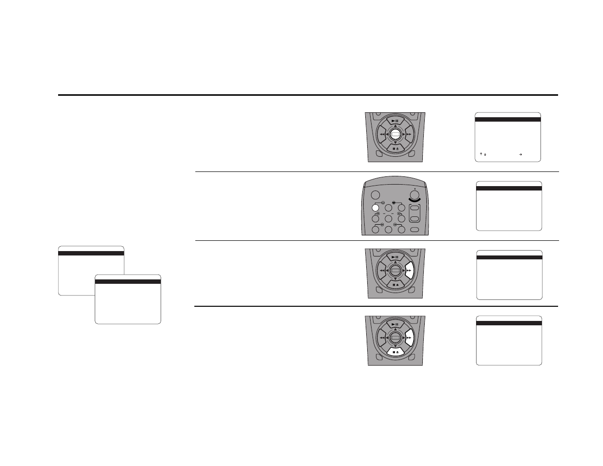 Set clock manually, Open “setup menu, Turn off “auto clock set | Choose “set clock, Select “set clock, Press and hold the menu button for 3 seconds, Press 1, Press the right arrow key once | Go-Video DDV9355 User Manual | Page 16 / 106