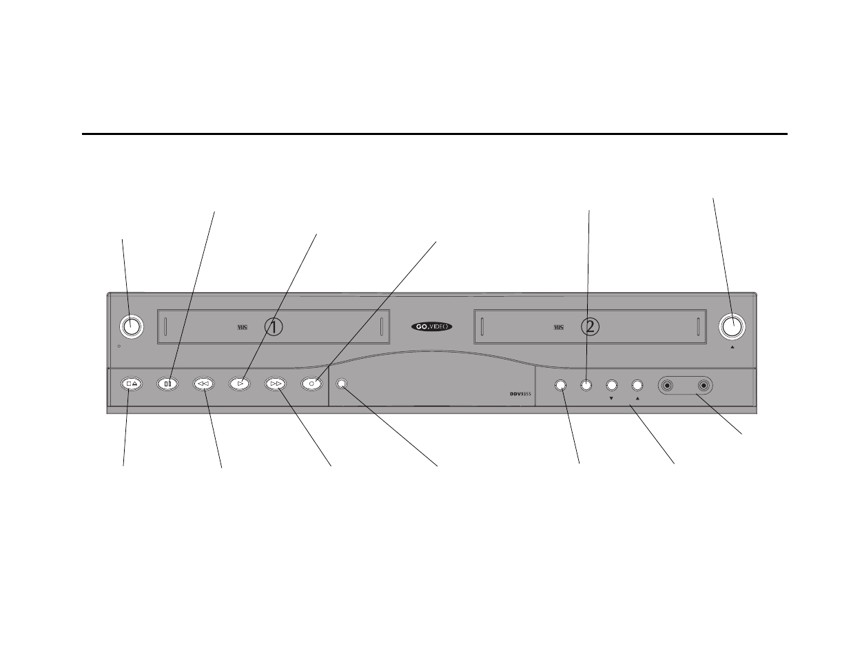 Front panel overview | Go-Video DDV9355 User Manual | Page 24 / 106