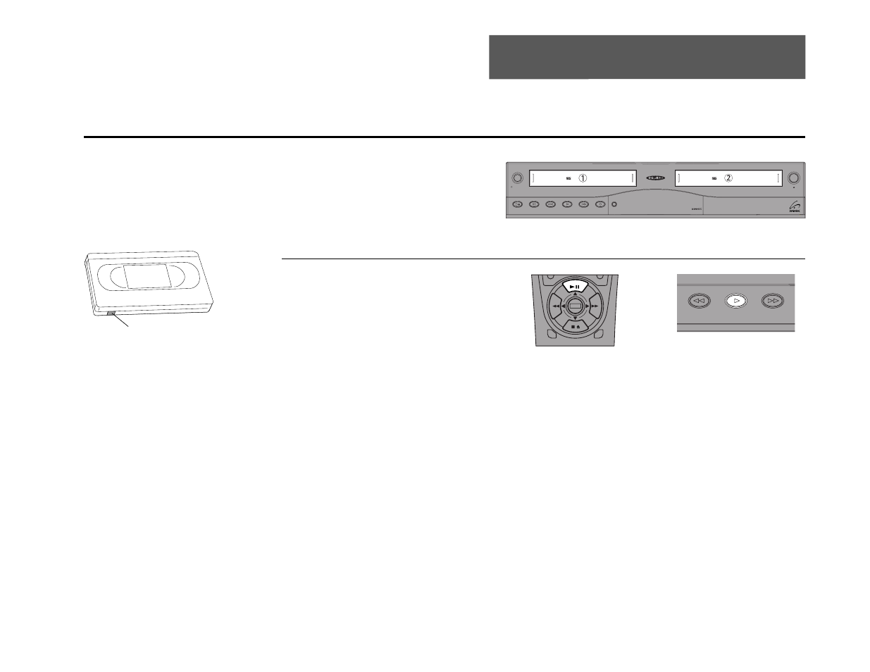 6 - playback features, Basic playback, Insert tape | Play tape | Go-Video DDV9355 User Manual | Page 50 / 106