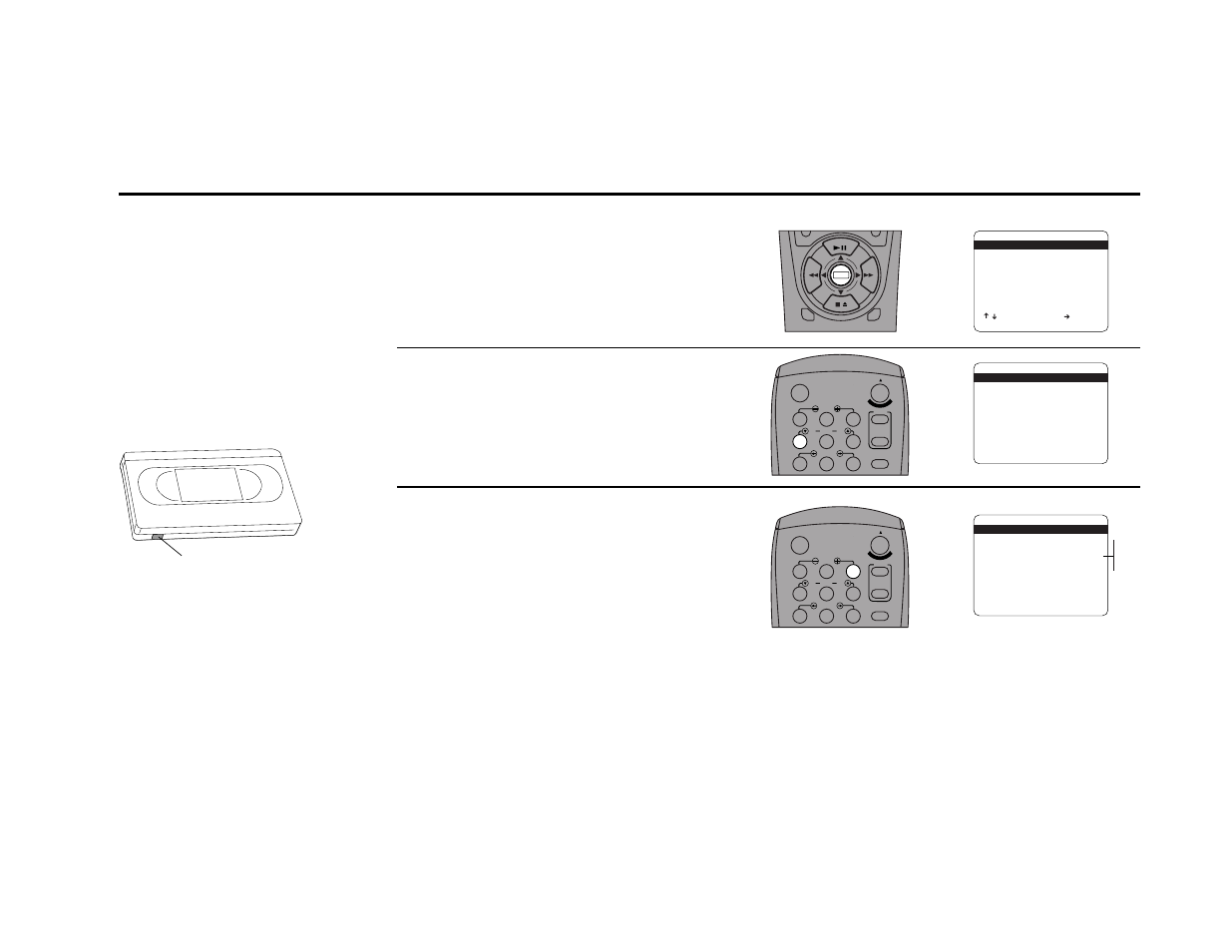 Auto play/rewind, Open “setup menu, Select “dual-deck features | Set “auto play/rewind, Press 4 | Go-Video DDV9355 User Manual | Page 54 / 106