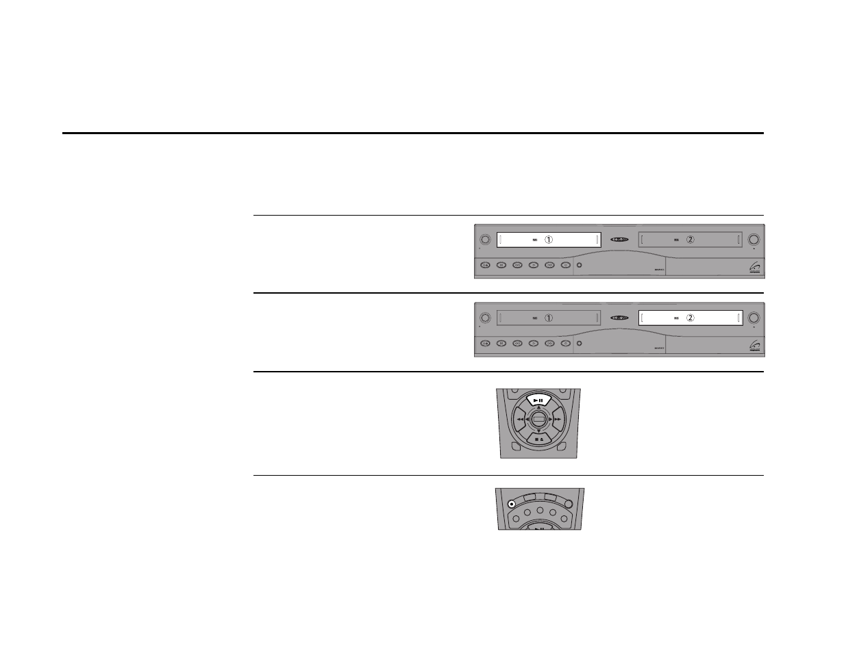 Sync editing, Before you begin, Insert source tape | Insert target tape, Position target tape, Set target tape to record/ pause, Put your blank tape in deck 2 | Go-Video DDV9355 User Manual | Page 73 / 106