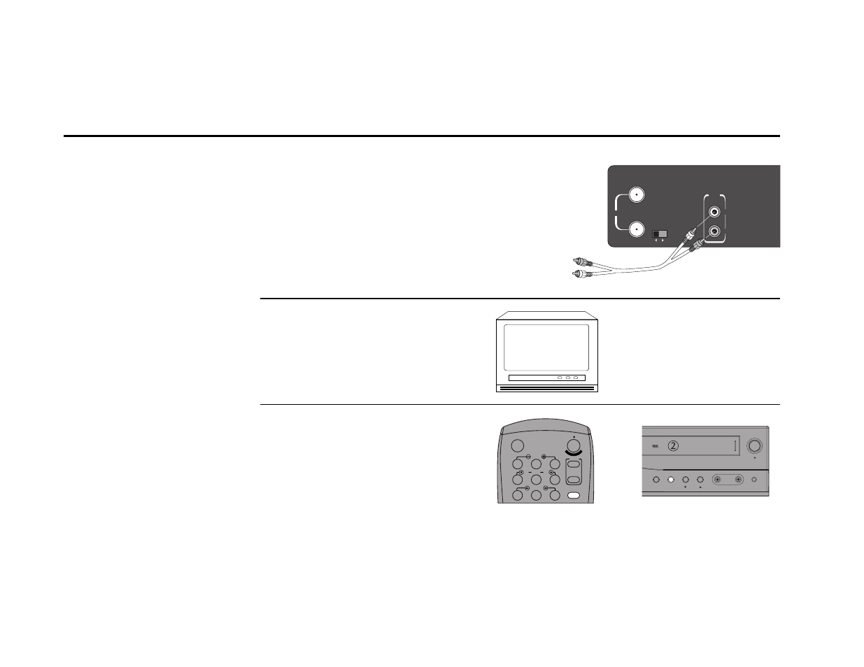 Tv monitor connections, Connect vcr to tv monitor, Set tv to auxiliary mode | Connection is complete | Go-Video DDV9355 User Manual | Page 89 / 106