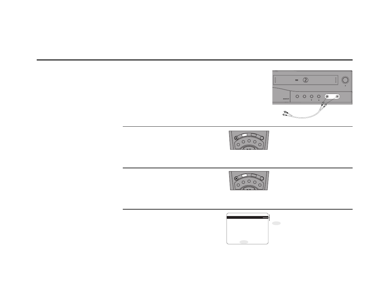Connecting other video equipment, Connect device to vcr, Watch device | Record from device, Timer record from device | Go-Video DDV9355 User Manual | Page 90 / 106