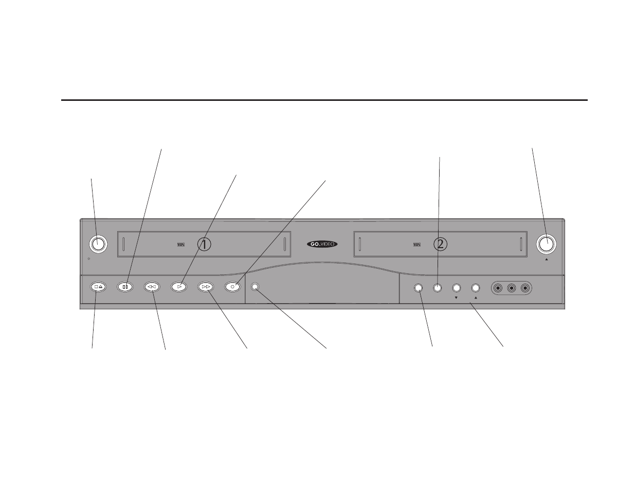 Front panel overview | Go-Video DDV9485 User Manual | Page 25 / 110