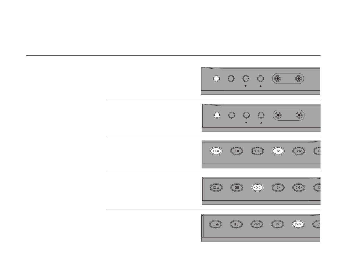 Menu navigation - front panel, Menu, Menu (3 seconds) | Stop/eject & play, Rewind, F.forward | Go-Video DDV9485 User Manual | Page 34 / 110