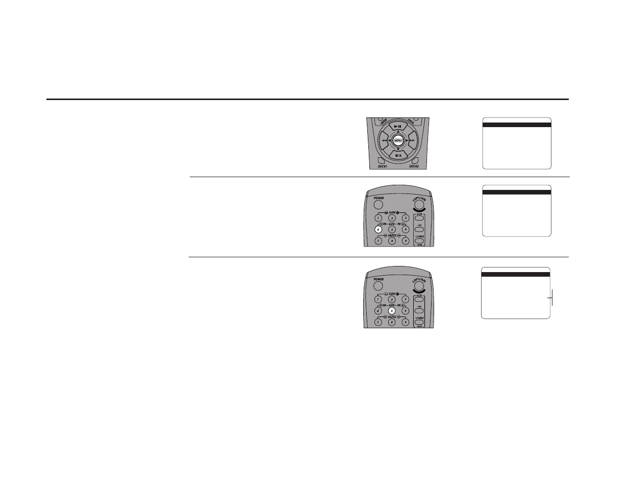 On-screen display (osd) settings, Open “setup menu, Select “dual-deck features | Set “screen display, Press 4 | Go-Video DDV9485 User Manual | Page 38 / 110