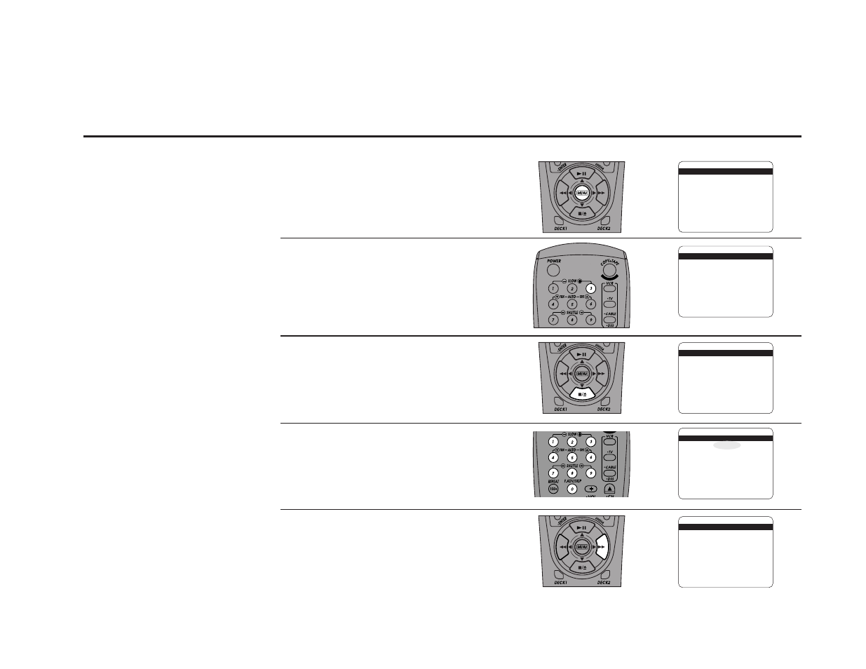 Add channel, Open “setup menu, Select “tuner & channel list | Select “add channel, Tune the channel, Add the channel, Press and hold the menu button for 3 sec- onds, Press 3, Press the down arrow until add channel is selected | Go-Video DDV9485 User Manual | Page 41 / 110