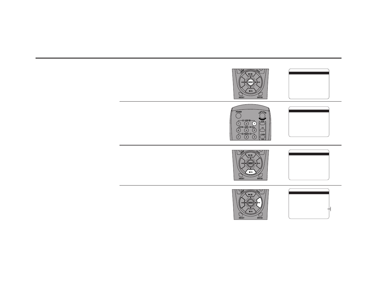 Show weak channels, Open “setup menu, Select “tuner & channel list | Select “show weak channels, Set “show weak channels, Press and hold the menu button for 3 seconds, Press 3 | Go-Video DDV9485 User Manual | Page 43 / 110