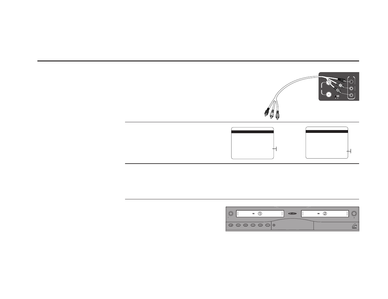 Audio connections, Connect vcr to stereo, Set playback audio to hi-fi | Set stereo to auxiliary mode, Play a tape | Go-Video DDV9485 User Manual | Page 91 / 110