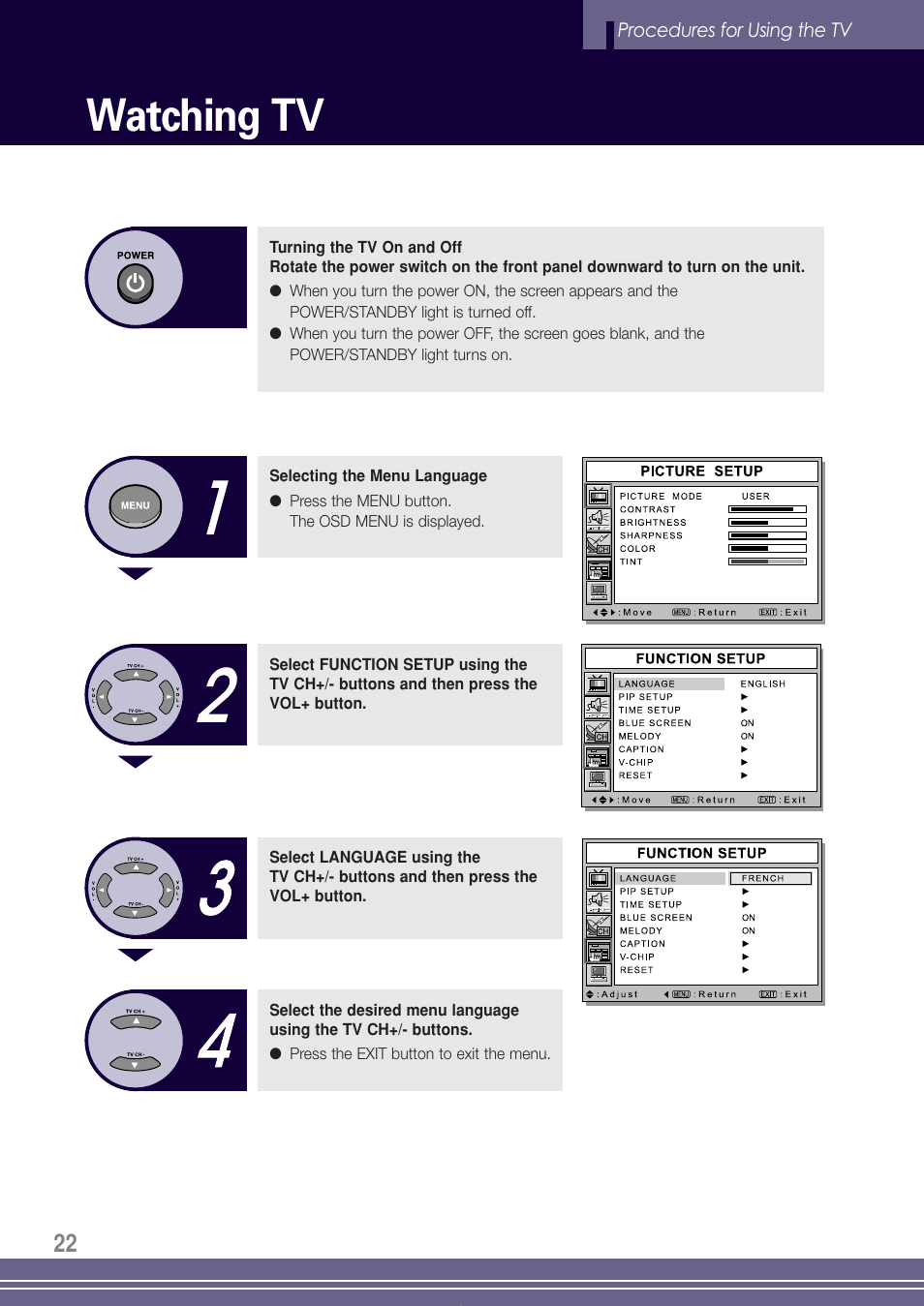 Watching tv | Go-Video TW1730 User Manual | Page 22 / 72