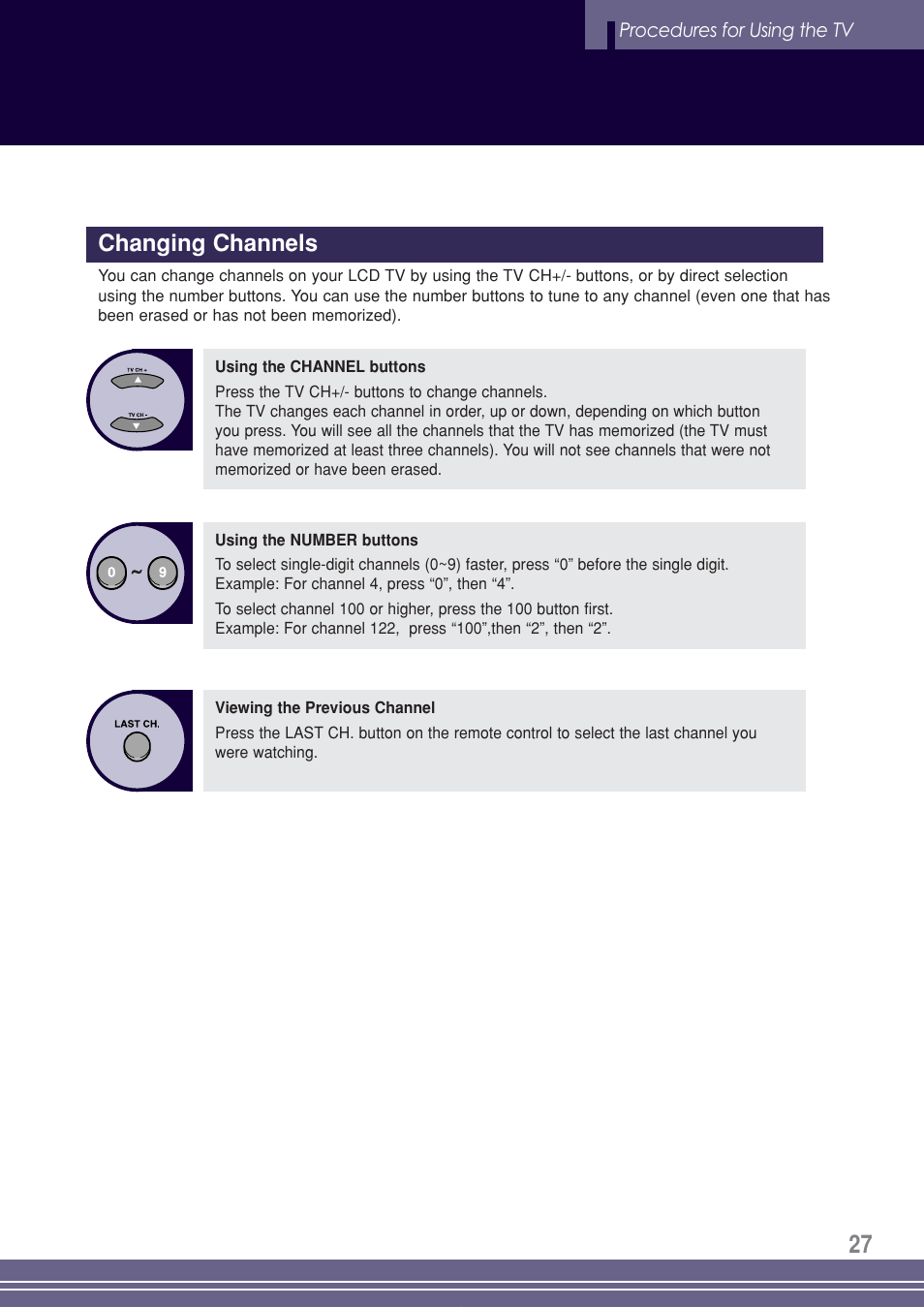 Changing channels | Go-Video TW1730 User Manual | Page 27 / 72