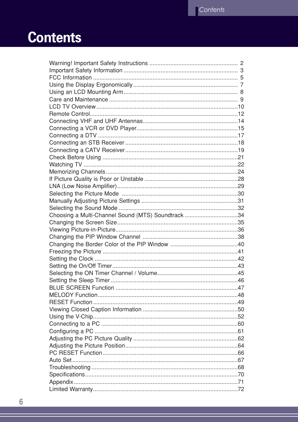 Go-Video TW1730 User Manual | Page 6 / 72