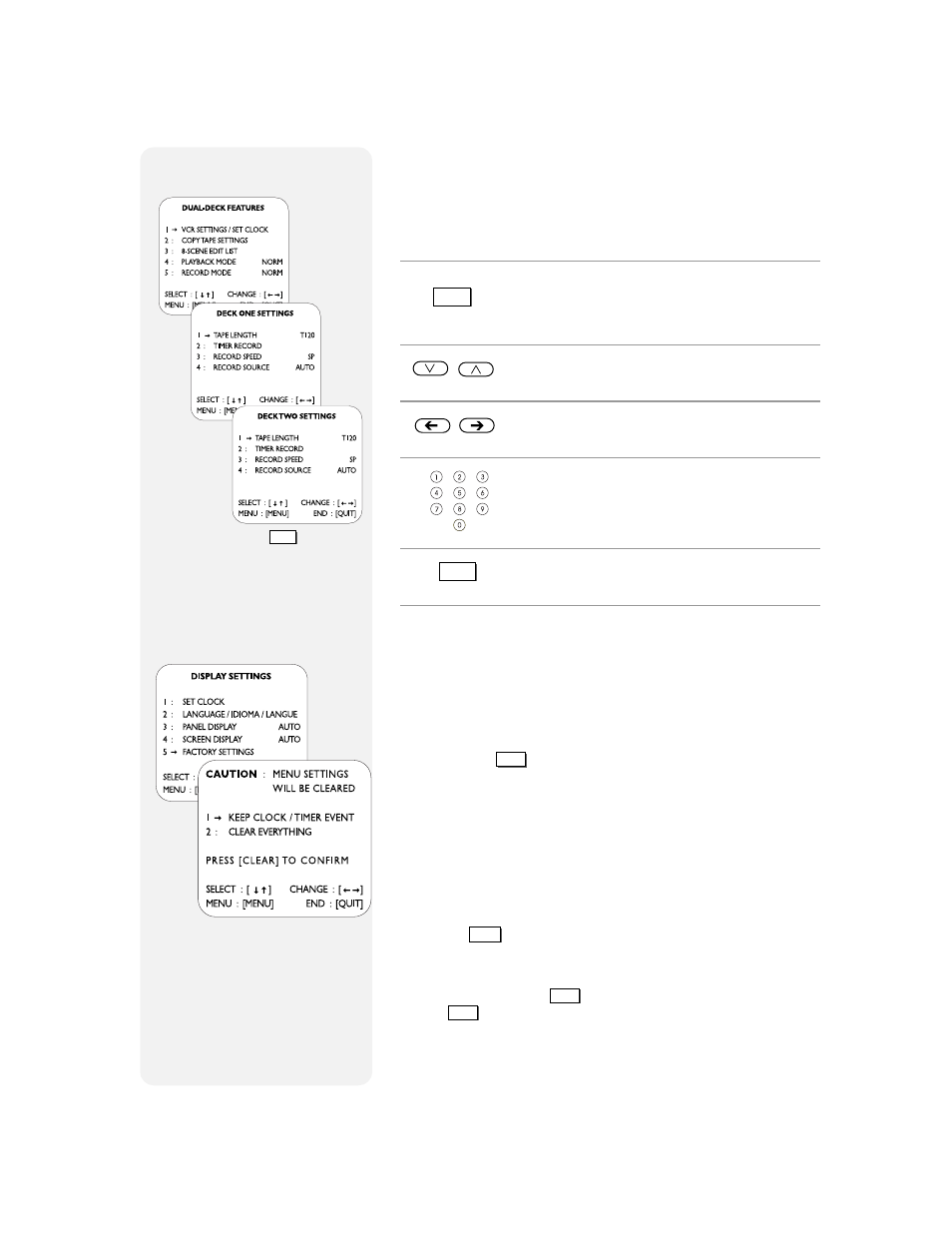 On-screen menu system | Go-Video 9100 User Manual | Page 15 / 58