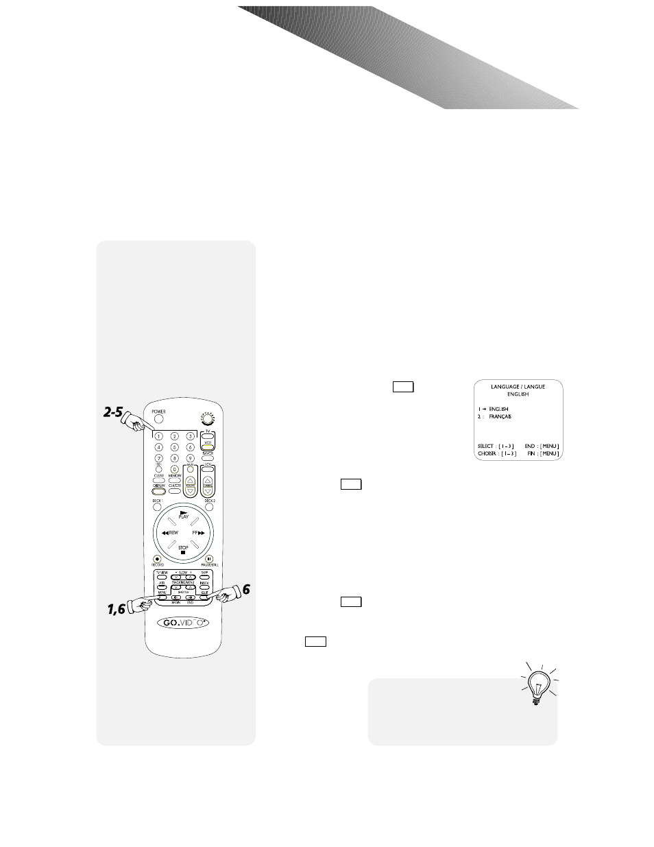 Initial settings | Go-Video 9100 User Manual | Page 17 / 58