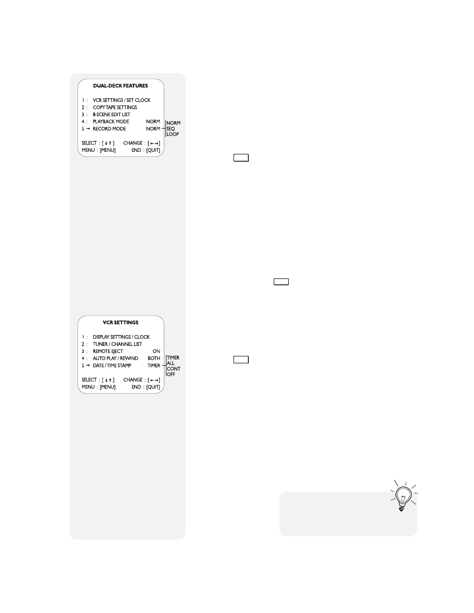 Sequential & loop record, Date/time stamp | Go-Video 9100 User Manual | Page 31 / 58