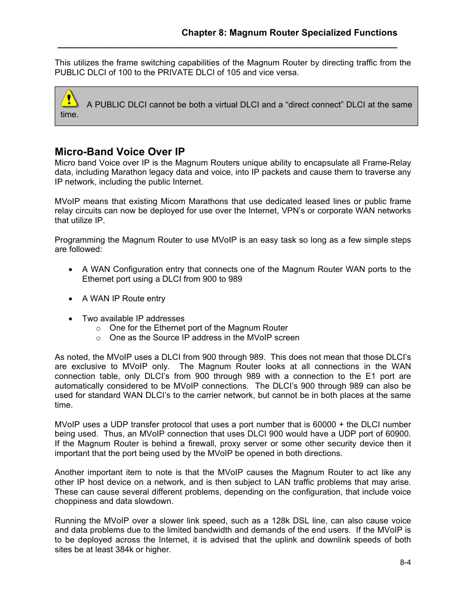 Micro-band voice over ip, Micro-band voice over ip -4 | Marathon MAGNUM ROUTER User Manual | Page 101 / 167