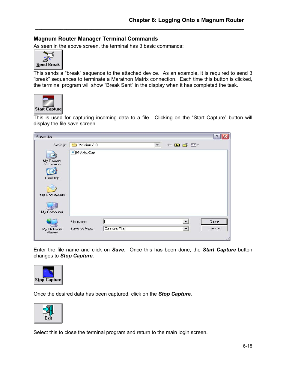 Magnum router manager terminal commands, Magnum router manager terminal commands -18 | Marathon MAGNUM ROUTER User Manual | Page 45 / 167