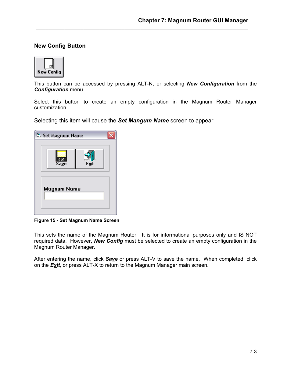 New config button, New config button -3 | Marathon MAGNUM ROUTER User Manual | Page 48 / 167