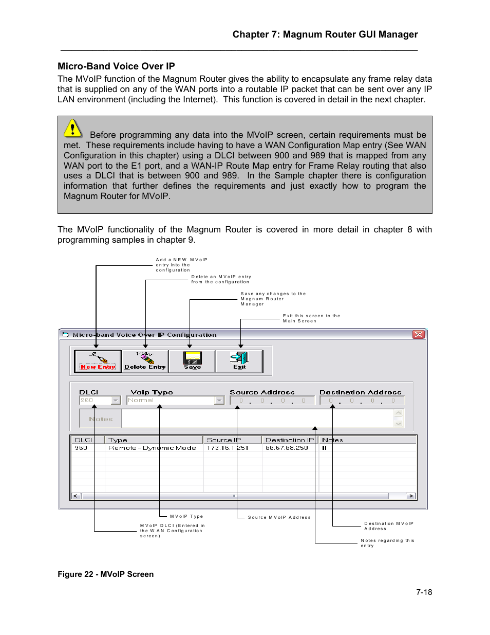 Micro-band voice over ip, Micro-band voice over ip -18, Chapter 7: magnum router gui manager | Marathon MAGNUM ROUTER User Manual | Page 63 / 167