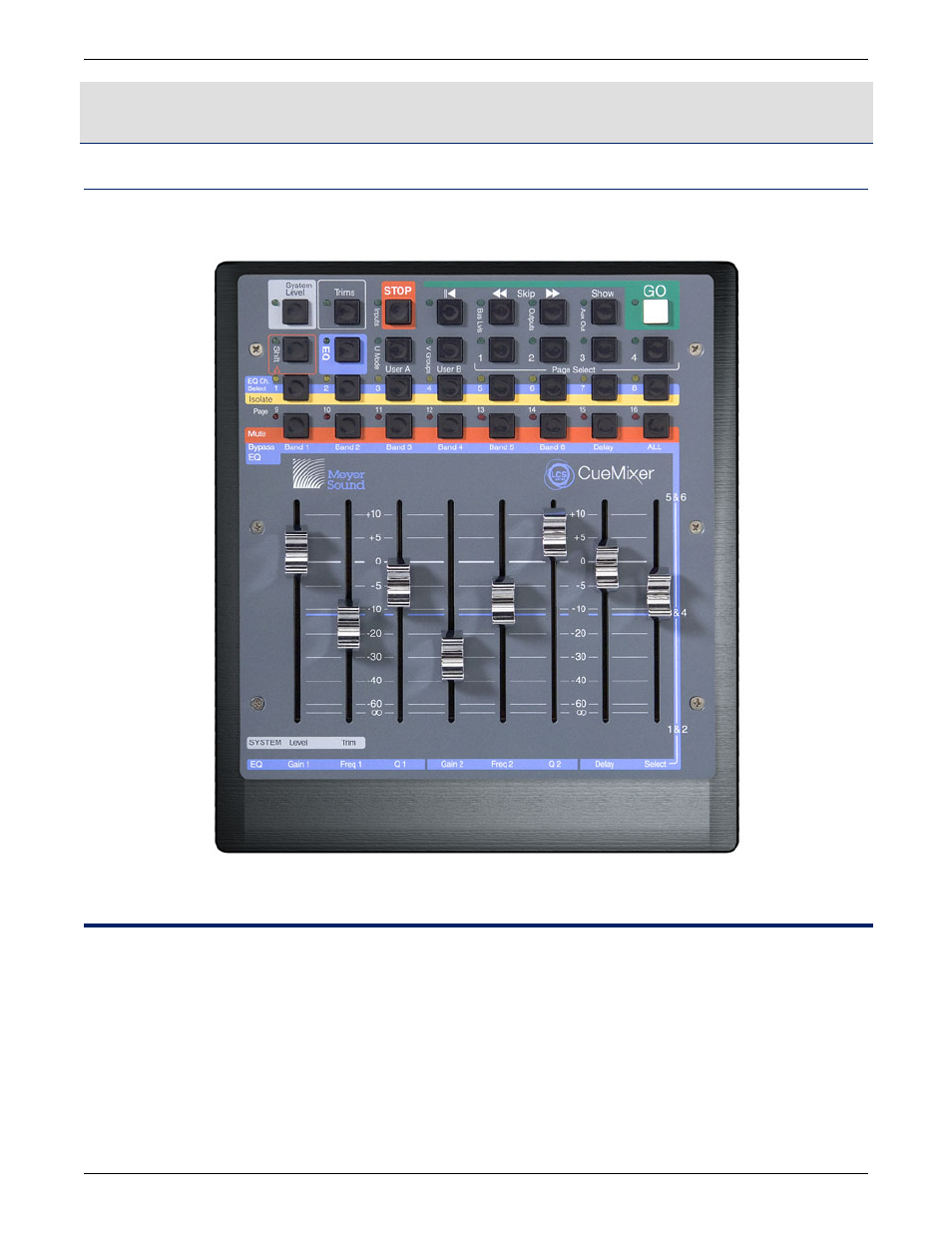Cuemixer setup, Connecting the cuemixer, Cuemixer™ setup | Meyer Sound CueMixer Matrix3 User Manual | Page 7 / 32