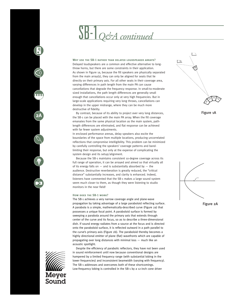 Sb-1, Q&a continued, Meyer sound | Meyer Sound PARABOLIC SOUND BEAM SB-1 User Manual | Page 2 / 4