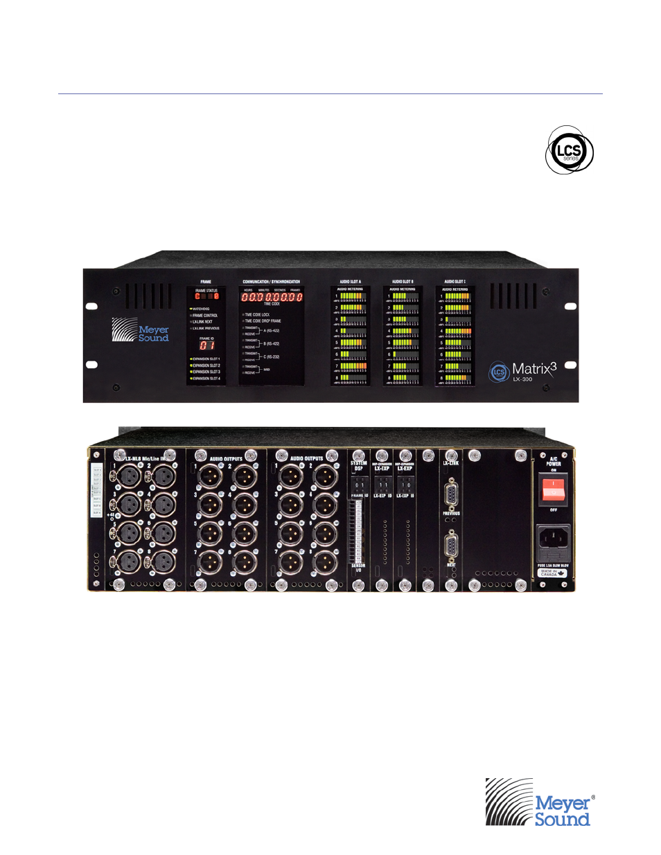 Meyer Sound Matrix3 LX-300 User Manual | 48 pages