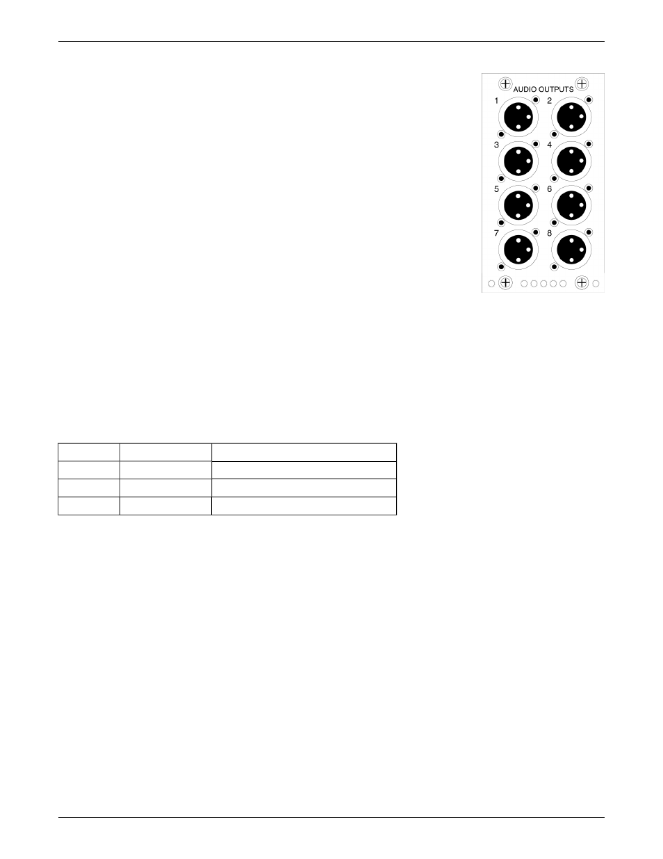 Lx-ao8 analog audio output, Channels, Frequency response | Sampling, Dynamic range, S/n ratio, Output load impedance, Pin-out: lx-ao8 balanced male xlr | Meyer Sound Matrix3 LX-300 User Manual | Page 30 / 48