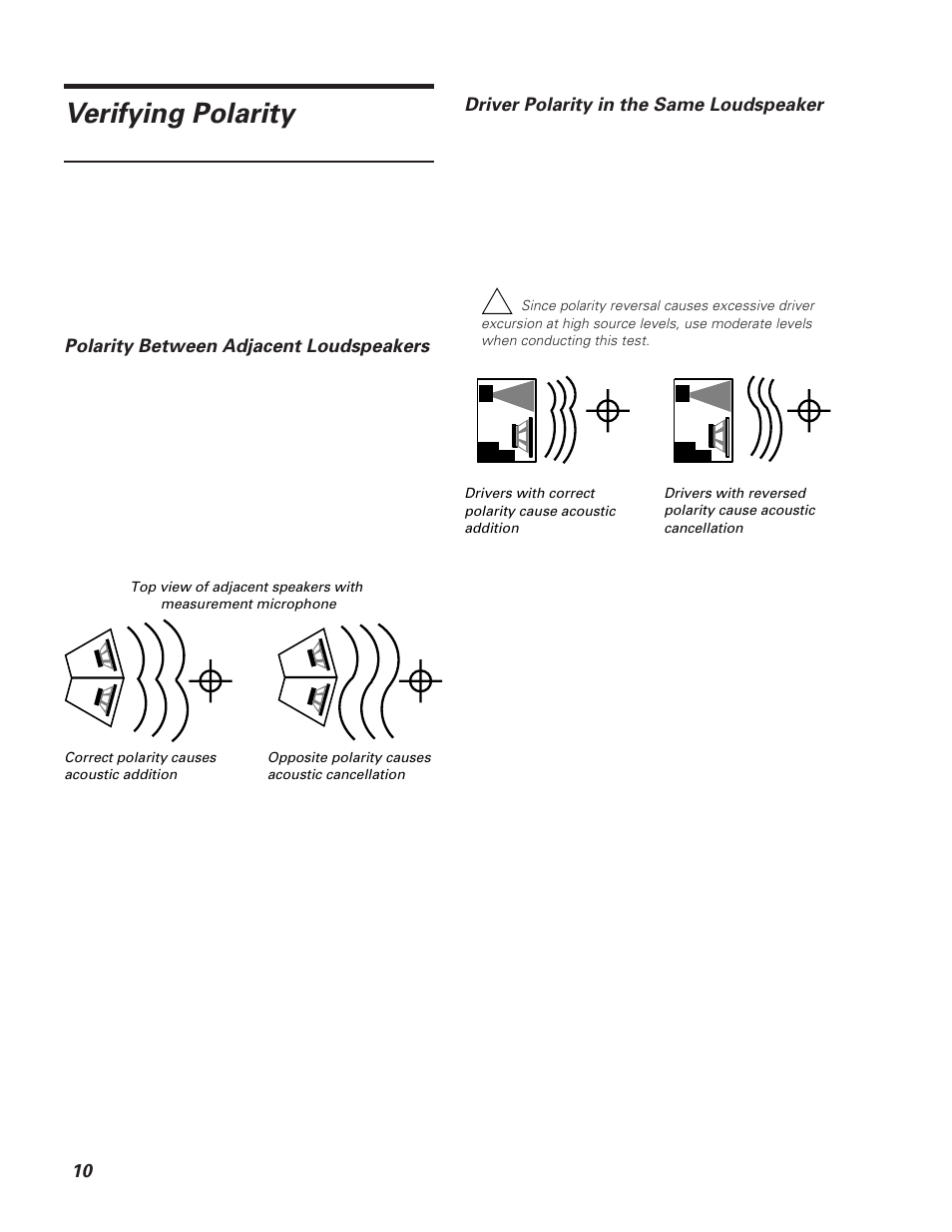 Verifying polarity | Meyer Sound CQ-2 User Manual | Page 10 / 16