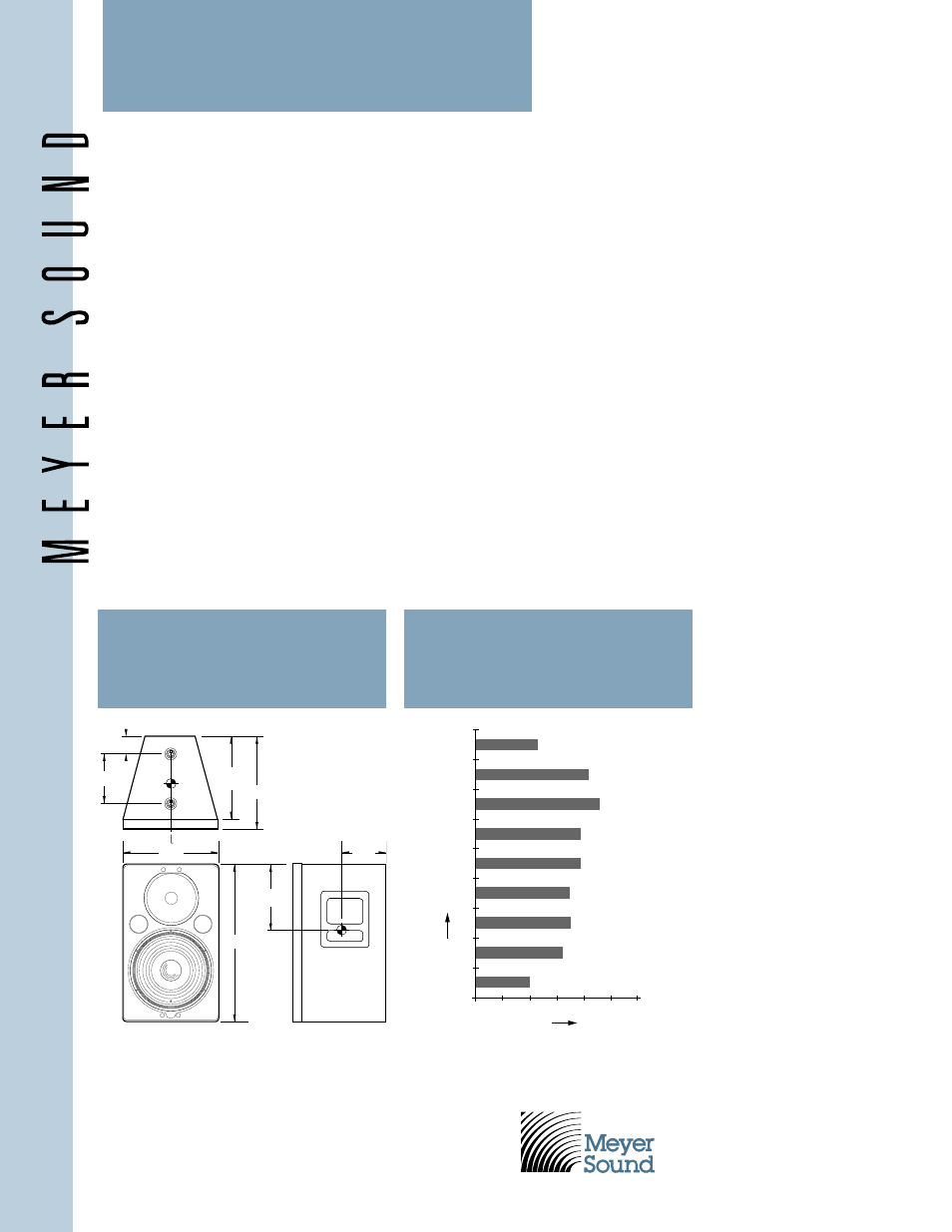 Architectural and engineering specifications, Upa-2c/m-1a physical dimensions maximum output, Sound engineering for the art and science of sound | W x 22, H x 14, H x 7 | Meyer Sound UPA-2C User Manual | Page 4 / 4