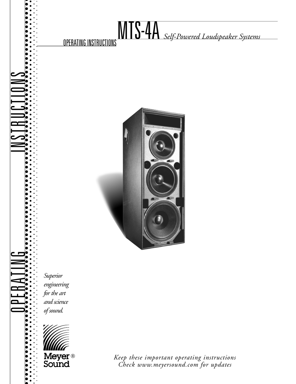 Meyer Sound MTS-4A User Manual | 14 pages