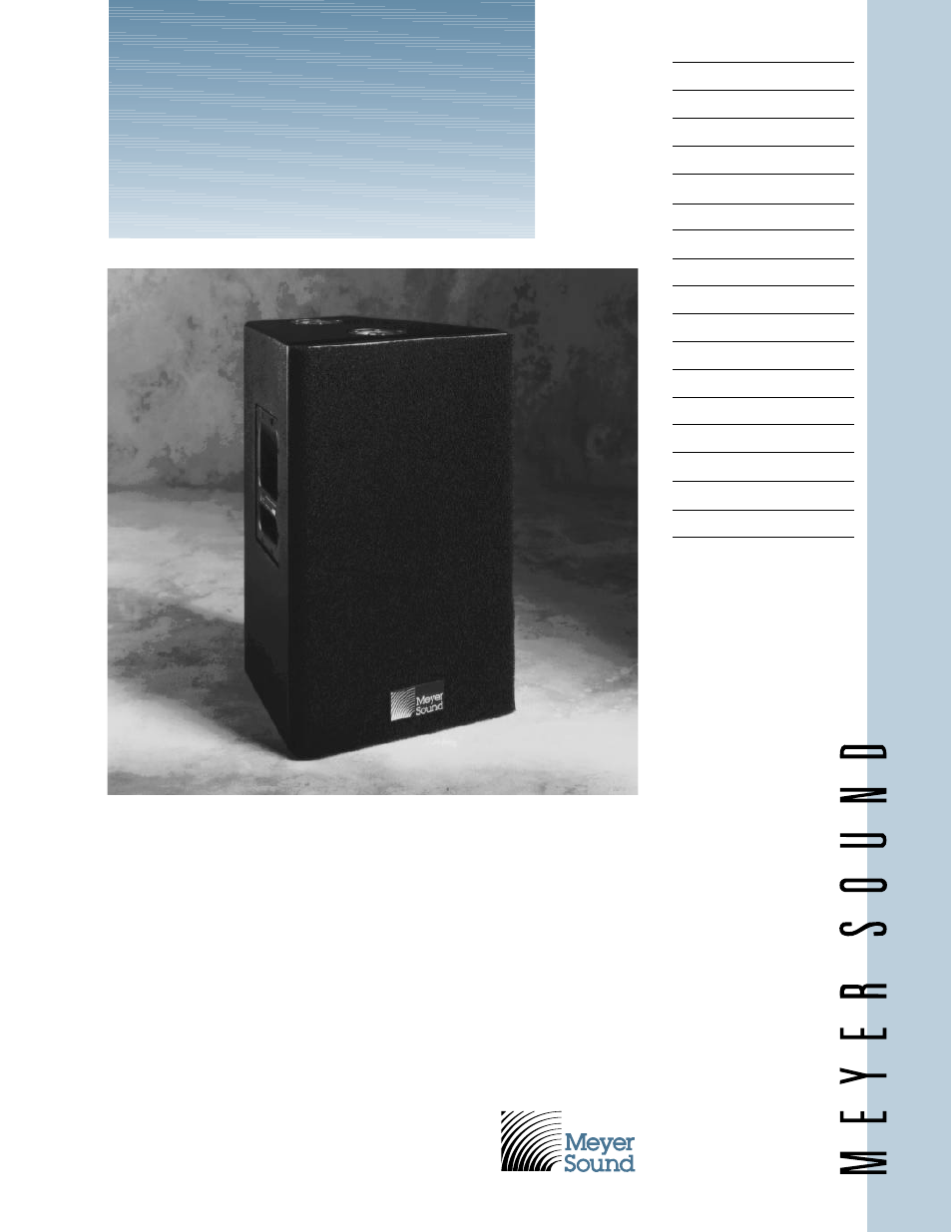 Meyer Sound UPA-1C User Manual | 4 pages