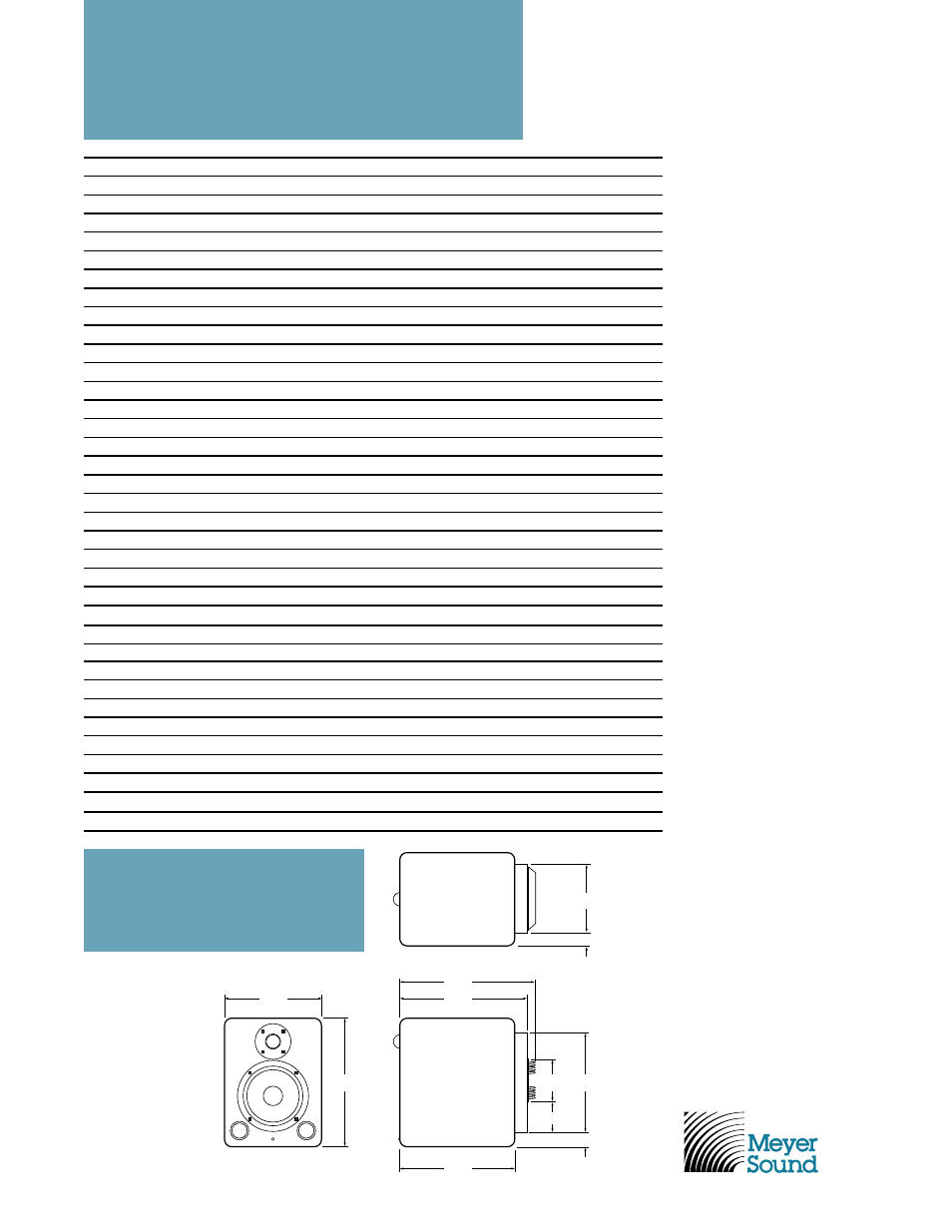 Physical dimensions, Hd-1 specifications, Sound engineering for the art and science of sound | Meyer Sound Series Brouchure HD-1 User Manual | Page 2 / 2