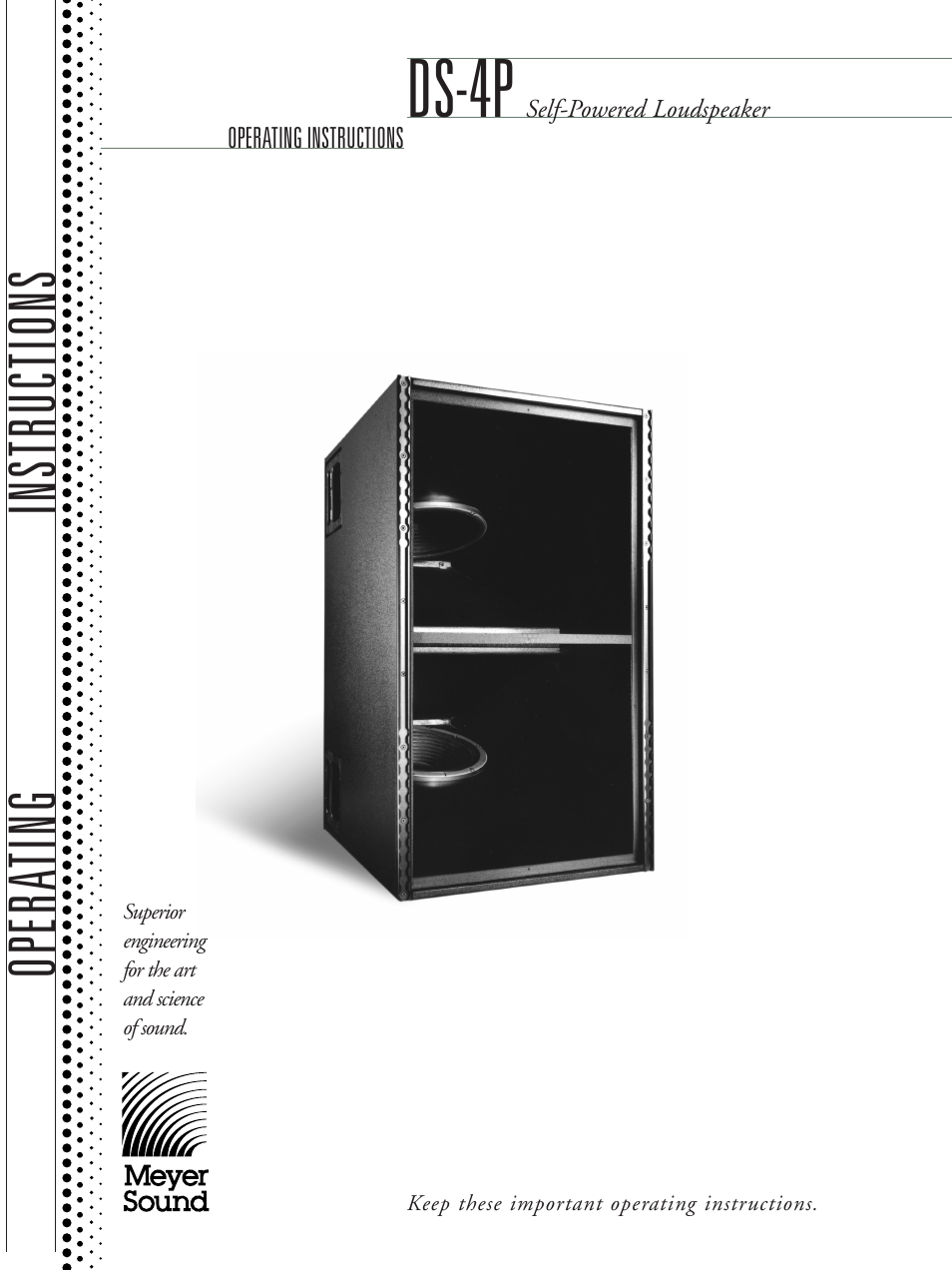 Meyer Sound DS-4P User Manual | 12 pages