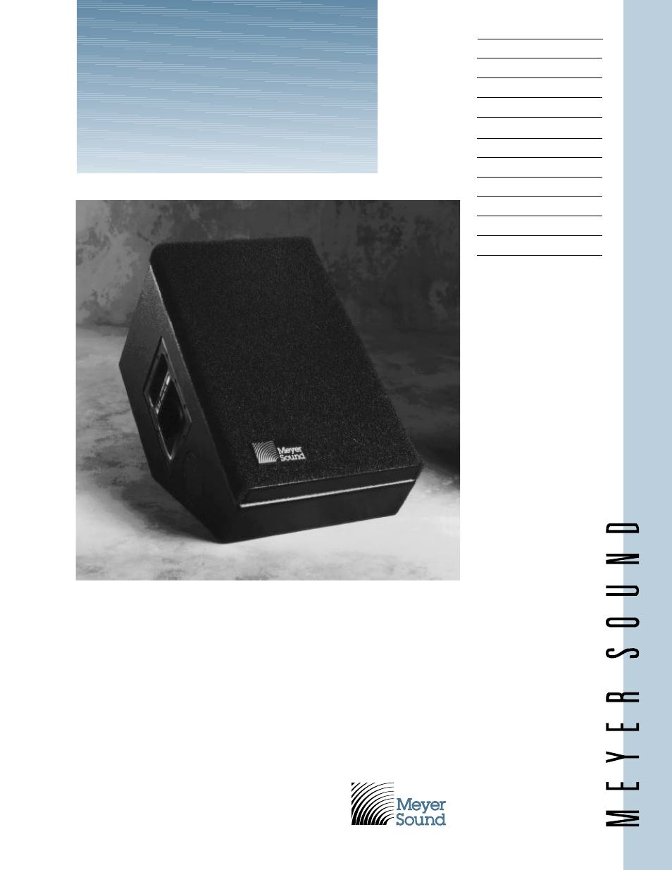 Meyer Sound UltraMonitor UM-1C User Manual | 4 pages