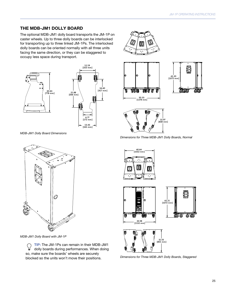 The mdb-jm1 dolly board | Meyer Sound JM-1P User Manual | Page 25 / 44