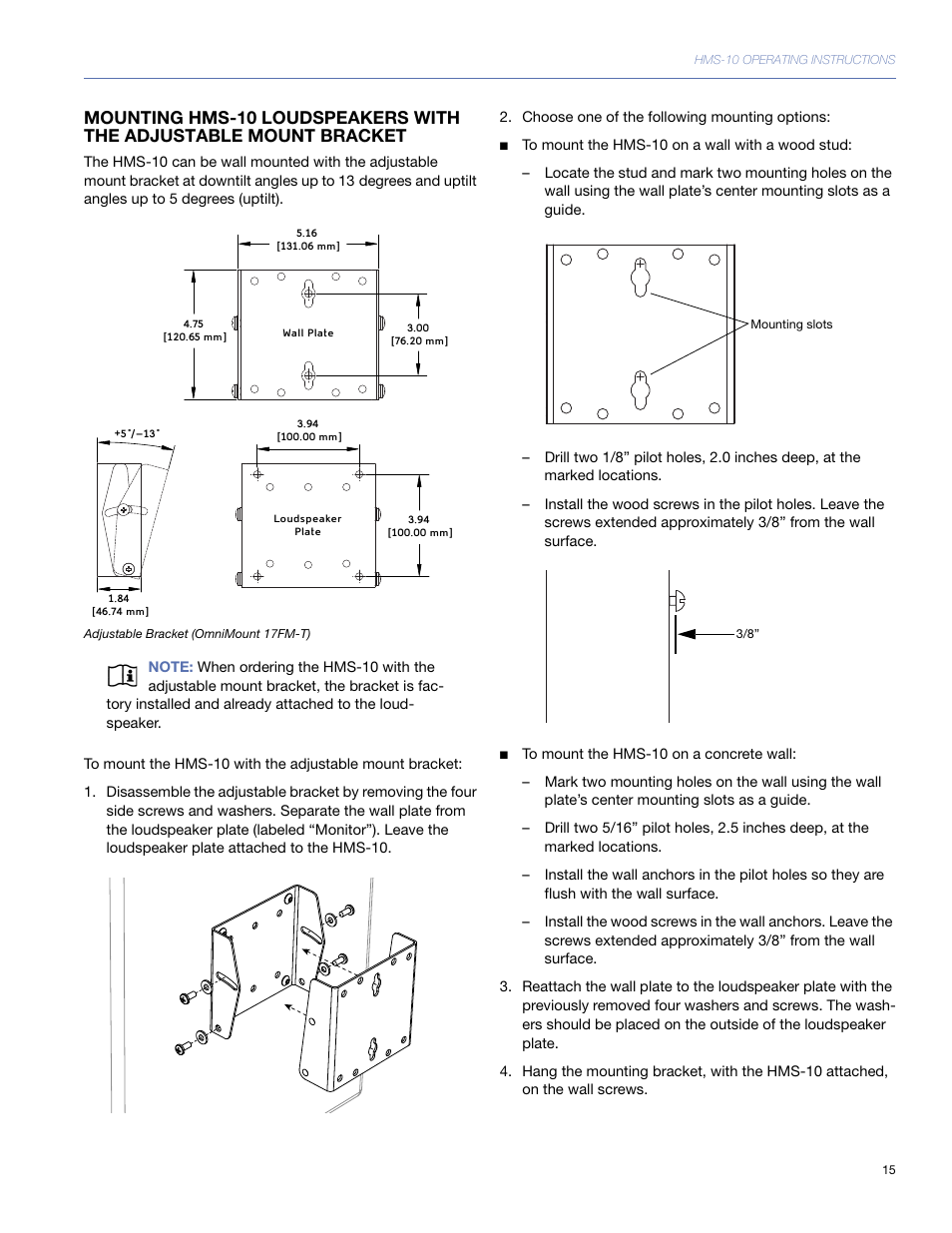 Meyer Sound HMS-10TM User Manual | Page 15 / 28
